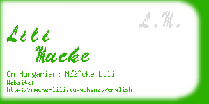 lili mucke business card